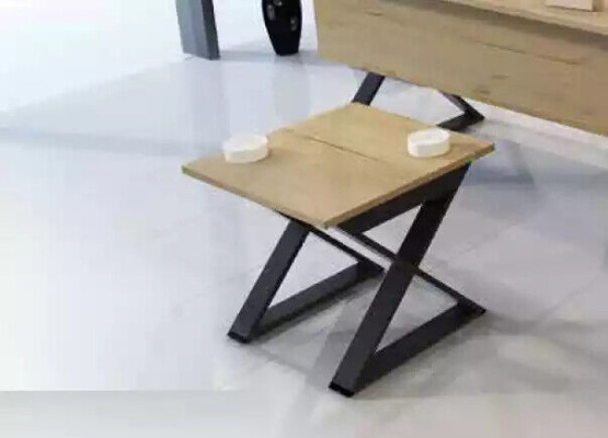 Designer Quadratischer Brauner Couchtisch Ablagetisch Beistelltisch