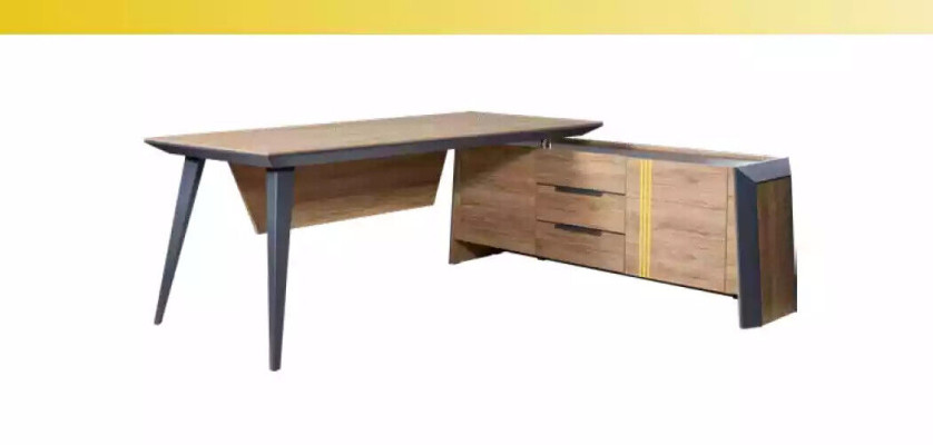 Holz Eckschreibtische Moderne Office Möbel Schreibtisch Holzmöbel Braun