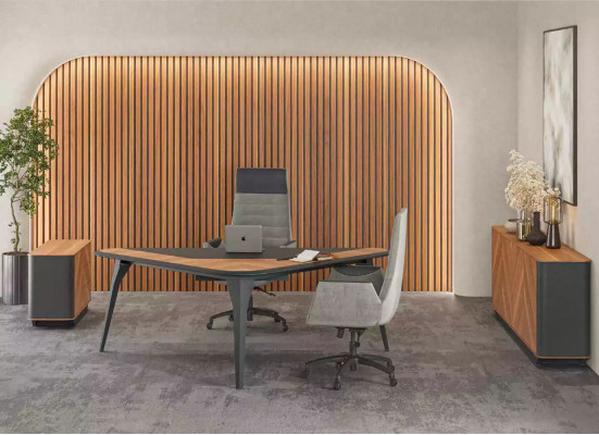 Chef Schreibtisch Exclusive Büro Einrichtung Tisch Modern Braun Tische Möbel