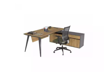 Eckschreibtisch Office Tisch Braun groß Chef Tische Schreibtisch Möbel