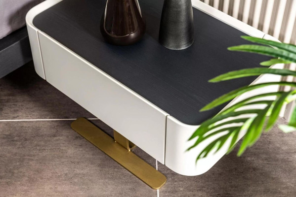 Schlafzimmermöbel Doppelbett Bett Nachttische Orange Schranke Set 5tlg
