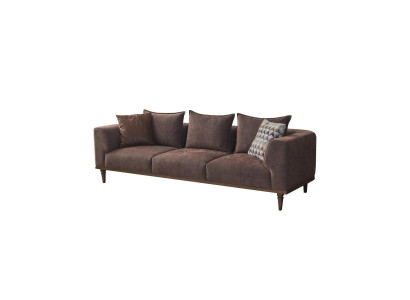 Viersitzer Sofa 4 Sitzer Couch Braun Stoffsofa Polstersofa Moderne