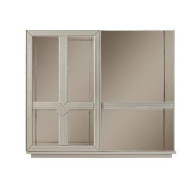 Kleiderschrank Holzschrank Schlafzimmerschrank Schrank Spiegel Weiß