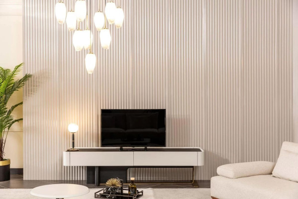 Sideboard RTV Lowboard TV Ständer Schrank Holz Weiß Wohnzimmer Moderne