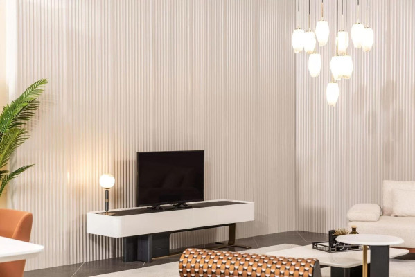 Sideboard RTV Lowboard TV Ständer Schrank Holz Weiß Wohnzimmer Moderne