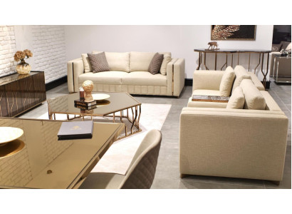 Wohnzimmer Set Sofa Zweisitzer Modern Sofa Dreisitzer Polster Möbel Couchtisch