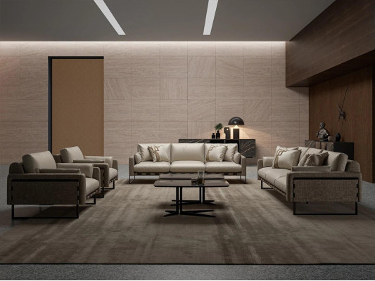 Wohnzimmer Set 6tlg Modern 2x Couchtisch Designer Sofagarnitur 2x Dreisitzer