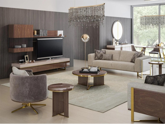 Wohnzimmer Sofagarnitur Polstermöbel Dreisitzer Sofa Couch Design Sessel