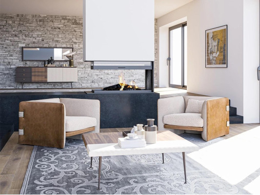 Wohnzimmer Set 3tlg 2x Beige Sessel Polstermöbel Luxus Holz Couchtisch