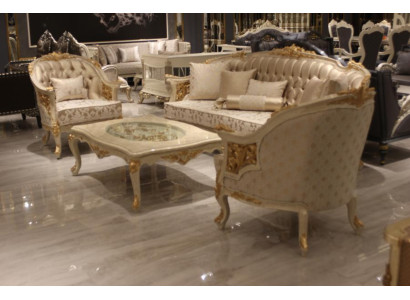 Luxus Wohnzimmer Moderne Sofagarnitur Set 2x Sofas 2x Sessel Couchtisch