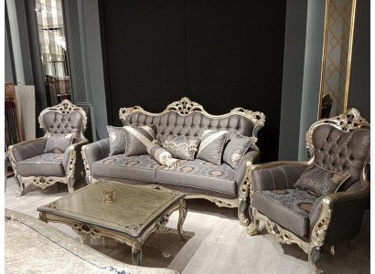 Moderner Sofagarnitur set 3 Sitzer Sofas 2x Sessel Couchtisch Wohnzimmer set