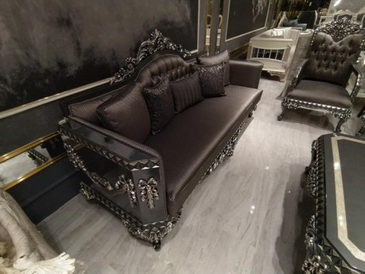 Luxus Wohnzimmer Sofagarnitur Möbel 3+3+1+1 2x Sofa 2x Sessel Braun Neu