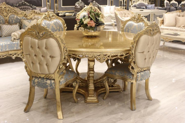 Garnitur 6 Stühle Set Esszimmer Designer Holz Stuhl Antik Stil Luxus Stühle Neu