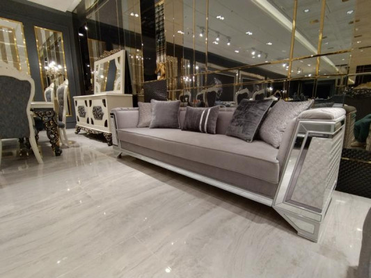 Luxuriöse Sofagarnitur set Sofagarnitur Sofa Sessel Wohnzimmer Mobiliar