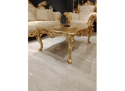 Couchtisch Tische Chesterfield Tisch Design Luxus Möbel Gold Holz Wohnzimmer Neu