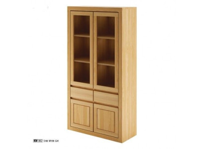 Moderne Vitrine Vitrinen Schrank Handarbeit Vollholz Schränke Massiv Holz Eiche