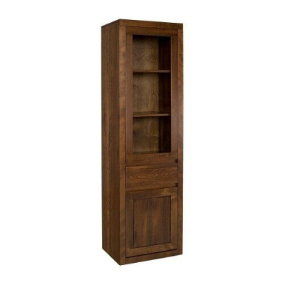 Holzschrank Glasvitrine Handgefertigter Massivholz-Wohnzimmerschrank