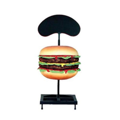 Skulptur Doppel Cheeseburger Hamburger Aufsteller Figur Statue