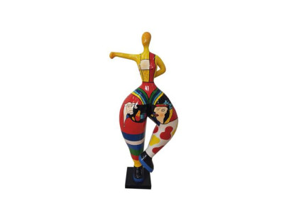 Abstrakte Figur Statue Bunt bemalte Statuen Skulpturen 132cm XXL Statue Plastik