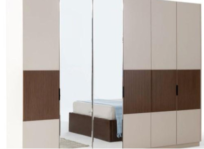 Kleiderschrank Schrank Holzschrank Schlafzimmerschrank Holz Beige Neu