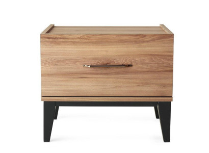 Gruppe Nachtkonsole Nachttische Beistellttische Holz Braun Set 2tlg