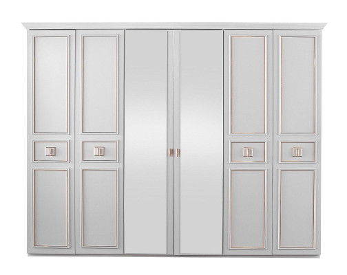 Schlafzimmerschrank Kleiderschrank Schrank Holzschrank Weiß Spiegel