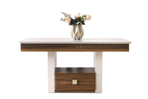 Esszimmertisch Essecke Esstisch Tisch Beige Holz Holztisch Ausziehbar