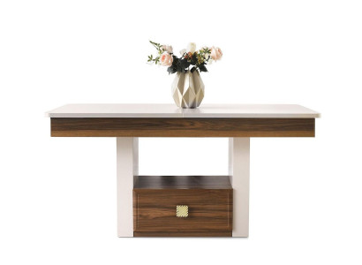 Esszimmertisch Essecke Esstisch Tisch Beige Holz Holztisch Ausziehbar