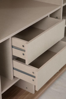 Beiger Schlafzimmer Kleiderschrank Designer 2-türiger Glasschrank Neu