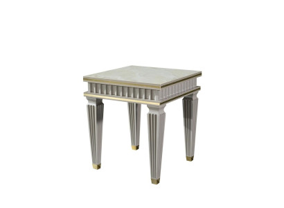 Beistelltisch Weiß Couchtisch Tisch Wohnzimmer Möbel Metall Tische Modern