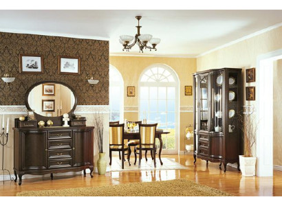Klassisches Esszimmer Vitrine Kommode Stühle Tisch Chippendale Wohnzimmer 10tlg