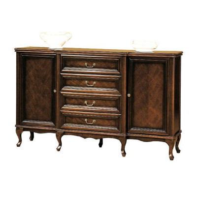 Klassisches Esszimmer Kommode Tisch Stühle Vitrine König Chippendale Wersal1