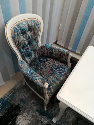 6x Stuhl Set Sessel Sitz Polster Garnitur Chesterfield Designer Stühle Lehn