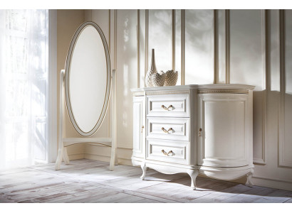 Klassischer Schminkzimmer mit Standspiegel und Kommode - Verona