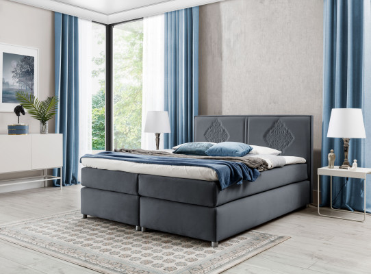 Boxspring Bett Schlafzimmer Betten Polster Design Doppel Hotel Luxus 200x200 Neu