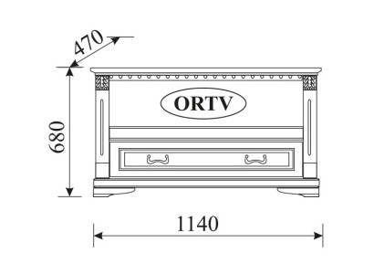Klassischer Unterschank RTV Fernsehschrank TV Schrank Massiv Kolonial Stil ORTV 