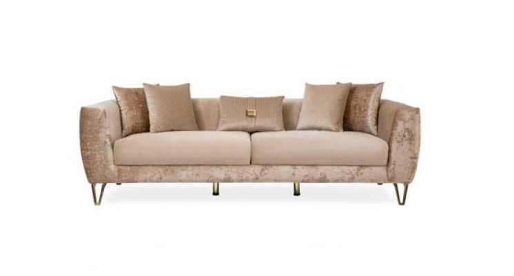 Luxus Sofagarnitur 3tlg. Set Möbel Couch Sofa Garnitur Komplett Sets Stoff