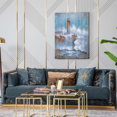 Turkis Dreisitzer Couch Sofa Möbel Polster Einrichtung Couchen Sofas Neu