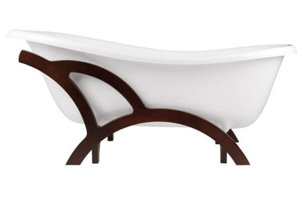 Exclusive Badewanne Weiß Bade Wannen freistehende Acrylwanne Design