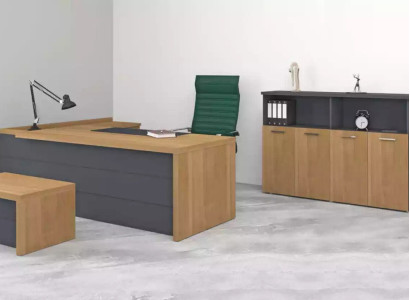 Arbeitszimmer Garnitur Schreibtisch Schränke Couchtisch Büroeinrichtung
