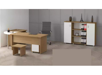 Heller Büromöbel Set Arbeitszimmer Schreibtisch Aktenschrank Tisch