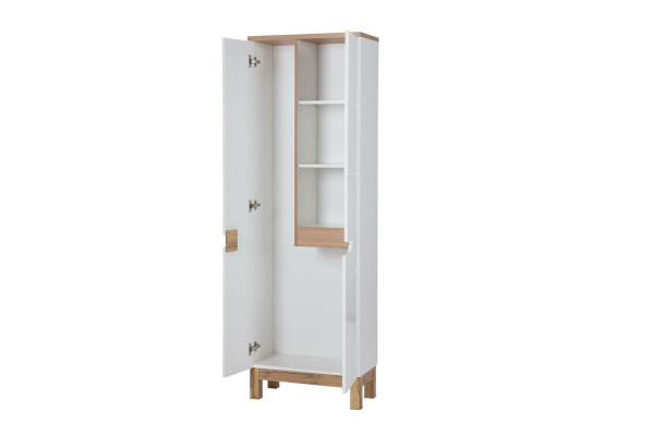 Badschrank Hochschrank Schrank Aufbewahrung Dekorative Badezimmer Weiß Bad