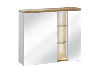 Spiegelschrank Wandschrank Badezimmerschrank mit Spiegel 80 cm LED