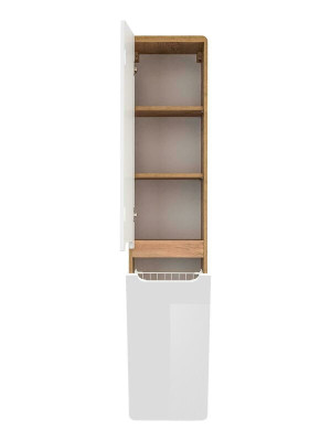 Hängeschrank Badezimmerschrank Hochschrank hängender mit Wäschekorb