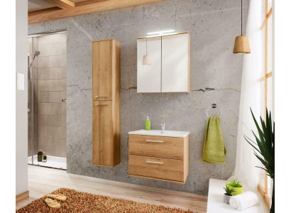 Design Badezimmer Möbel Bad 3 tlg. Deko Set Garnitur Schrank Waschbecken