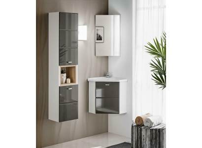 Waschplatz Badmöbel Badezimmer Eckwaschtisch Set Waschtisch