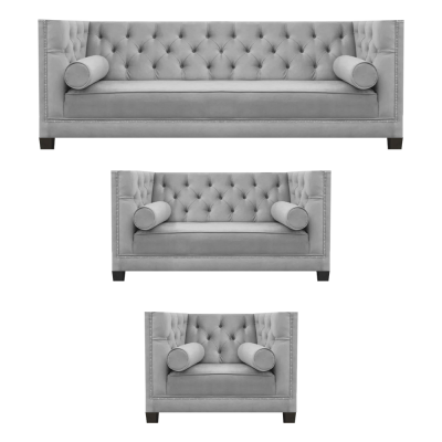 Wohnzimmer Garnitur Luxus Textil Sofagarnitur 3tlg Modern Designer 4+2+1