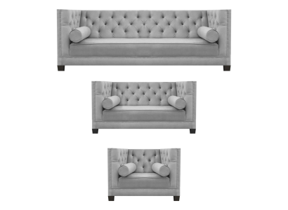 Wohnzimmer Garnitur Luxus Textil Sofagarnitur 3tlg Modern Designer 4+2+1