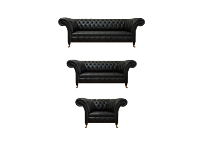 Sofagarnitur 3tlg Chesterfield Ledersofa Sofas Couch Sitz Polster Wohnzimmer