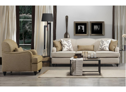 Sofa Set 2tlg Dreisitzer Sofa Modern Sessel Sofagarnitur Design Wohnzimmer